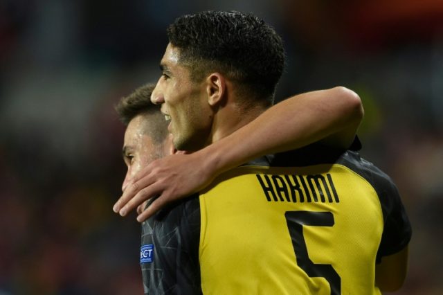 'Dangerous' Hakimi brace gives Dortmund win at Slavia Prague