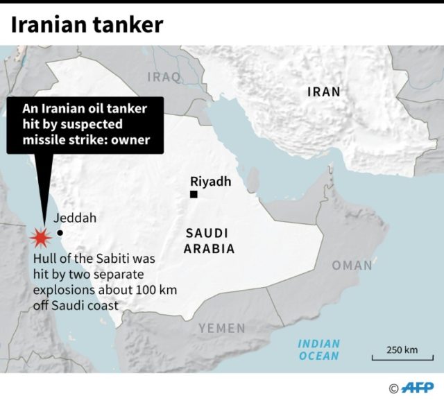 Iran Tanker Hit By Suspected Missile Strikes Near Saudi Port - Breitbart