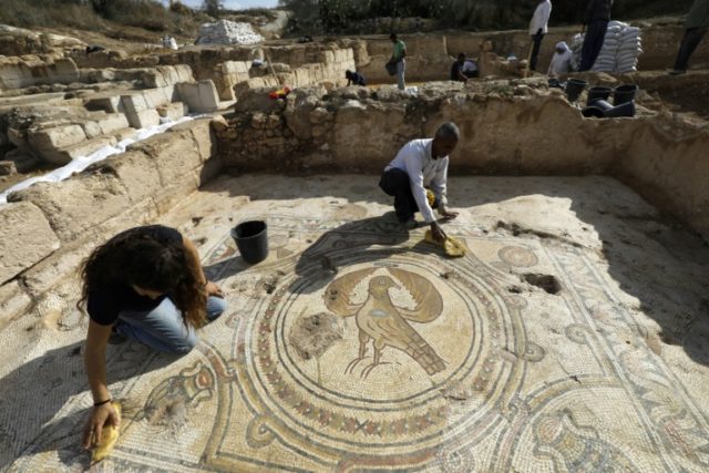 The mosaics in the church depict themes from nature such as leaves, birds and fruit Byzantine church of 'glorious martyr' uncovered in Israel