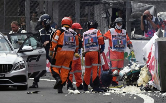 Bottas leaving the circuit after his crash 'I had to risk it,' says Bottas after Mexico horror crash