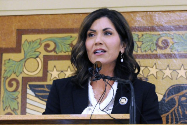 Keystone XL Pipeline South Dakota Kristi Noem In this Jan. 2019 file photo, South Dakota Gov. Kristi Noem speaks in Pierre, S.D. Noem said in a statement Thursday, Oct. 24, 2019, that as part of the state's settlement with the American Civil Liberties Union, the state will not enforce parts of the laws that made it a crime to direct or encourage others to "riot." The ACLU sued over the laws, saying they infringed on free speech rights. (AP Photo/James Nord, File) The Associated Press