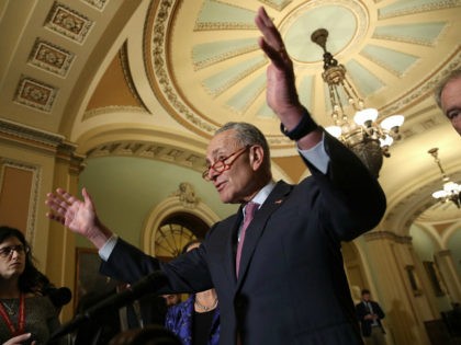 WASHINGTON, DC - OCTOBER 29: Senate Minority Leader Chuck Schumer (D-NY) speaks during a press conference at the U.S. Capitol on October 29, 2019 in Washington, DC. Schumer addressed reporters' questions about the ongoing impeachment inquiry and the Senate legislative agenda. (Photo by Win McNamee/Getty Images)