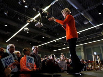 Democratic presidential candidate Sen. Elizabeth Warren, D-Mass., speaks during a town hall meeting at Grinnell College, Monday, Nov. 4, 2019, in Grinnell, Iowa. (AP Photo/Charlie Neibergall)