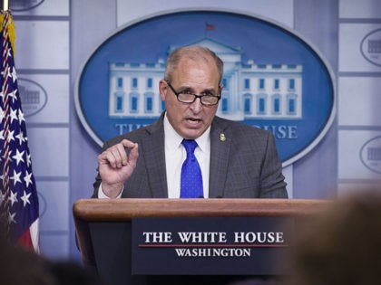 Acting Customs and Border Protection director Mark Morgan speaks with reporters in the briefing room at the White House, Thursday, Nov. 14, 2019, in Washington. (AP Photo/Alex Brandon)