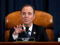 WASHINGTON, DC - NOVEMBER 19: Chairman Rep. Adam Schiff (D-CA) speaks during testimony from Jennifer Williams, adviser to Vice President Mike Pence for European and Russian affairs, and National Security Council Director for European Affairs Lt. Col. Alexander Vindman as ranking member Devin Nunes (R-CA) listens during a hearing before …