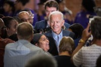 FLORENCE, SC - OCTOBER 26: Democratic presidential candidate, former vice President Joe Biden takes photos with people in the crowd at Wilson High School on October 26, 2019 in Florence, South Carolina. Many presidential hopefuls campaigned in the early primary state over the weekend, scheduling stops around a criminal justice …