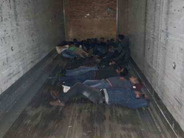 Laredo Sector Border Patrol agents rescue 17 migrants who were locked in a trailer. (Photo: U.S. Border Patrol/Laredo Sector)