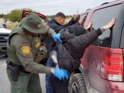 Rio Grande Valley Sector Border Patrol agents arrest three Chinese migrants and an alleged human smuggler near Madero, Texas. (Photo: Bob Price/Breitbart Texas)