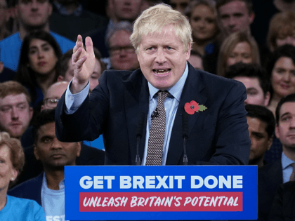 BIRMINGHAM, - NOVEMBER 06: Prime Minister Boris Johnson talks onstage at the launch of the Conservative Party's General Election campaign at the National Exhibition Centre on November 6, 2019 in Birmingham, United Kingdom. Boris Johnson visited HM The Queen earlier today to officially dissolve Parliament before heading to the West …