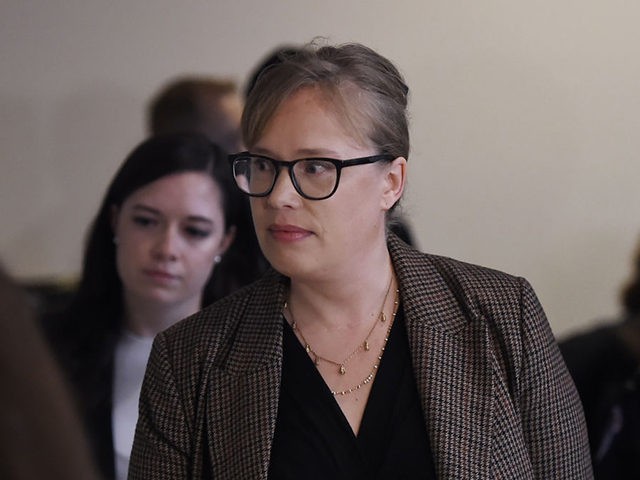 Catherine Croft, a specialist on Ukraine with the State Department arrives for a closed-door deposition at the US Capitol in Washington, DC on October 30, 2019. - US President Trump is accused by Democrats of withholding military aid to compel Ukraine to mount an embarrassing corruption probe against Biden -- …