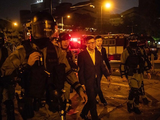 HONG KONG, CHINA - NOVEMBER 19: New Hong Kong police chief Chris Tang Ping-keung visits Ho