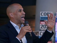 Democratic presidential candidate Sen. Cory Booker, D-N.J., addresses a gathering during a campaign stop in Boston, Monday, Oct. 21, 2019. (AP Photo/Charles Krupa)