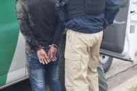 Agents assigned to the Del Rio Sector arrest a migrant after he illegally crossed the border from Mexico. (