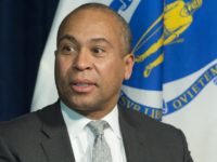 Former Massachusetts Governor Deval Patrick speaks on a panel on leadership during times of crisis at the Newseum in Washington, DC, February 22, 2016. / AFP / SAUL LOEB (Photo credit should read SAUL LOEB/AFP via Getty Images)