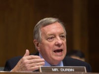 WASHINGTON, DC - DECEMBER 11: Sen. Dick Durbin (D-IL) questions Commissioner of Customs and Border Protection Kevin McAllenan during a Senate Judiciary Committee hearing on December 11, 2018 in Washington, DC. McAleenan answered questions about the Trump administration's immigration policies. (Photo by Zach Gibson/Getty Images)