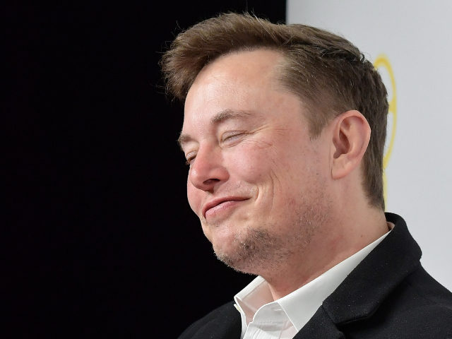 Elon Musk grins