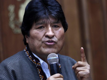 Bolivia's former President Evo Morales speaks during a press conference at the journalists club in Mexico City, Wednesday, Nov. 27, 2019. (AP Photo / Marco Ugarte)