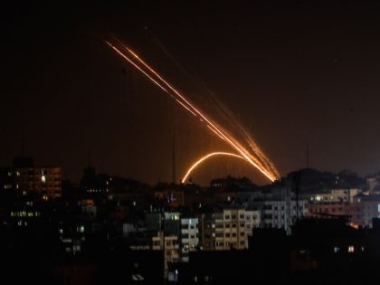 Gaza rocket misfire (Anas Baba / AFP / Getty)