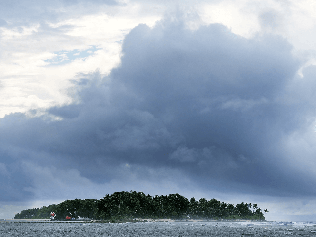A small island off the north end on the mainland on August 15, 2018 in Funafuti, Tuvalu. All 8 islands in the group are inhabited. The small South Pacific island nation of Tuvalu is striving to mitigate the effects of climate change. Rising sea levels of 5mm per year since …