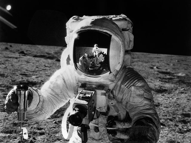 This 19 November 1969 file photo released by NASA shows one of the astronauts of the Apoll