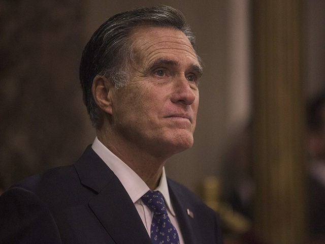 WASHINGTON, DC - JANUARY 03: Senator Mitt Romney (R-UT) is pictured during a mock swearing