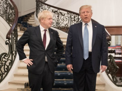 BIARRITZ, FRANCE - AUGUST 25: U.S. President Donald Trump and Britain's Prime Ministe