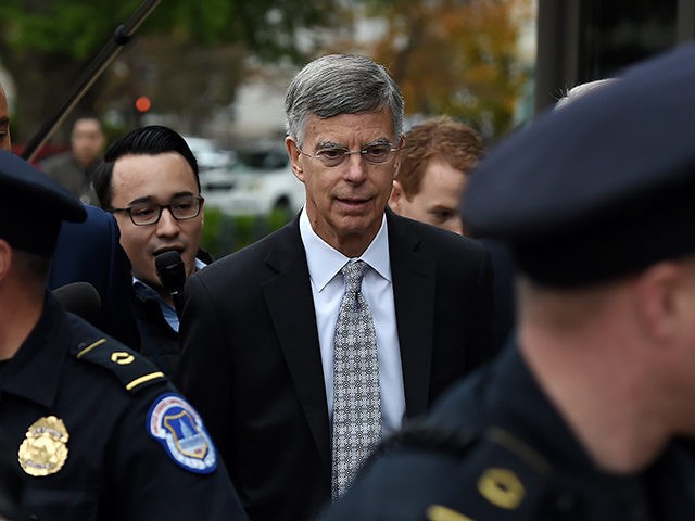 Former US Ambassador to Ukraine Bill Taylor (C) arrives at the US Capitol to testify befor