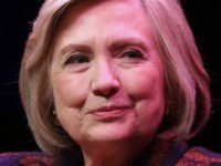 Hillary Rodham Clinton (L) discusses The Book of Gutsy Women with British historian Mary Beard (not pictured) at Southbank Centre's Royal Festival Hall in London on November 10, 2019. - At the event they celebrate the women who have inspired them throughout their lives, with the launch of their awaited …