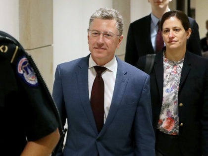 Former Ukraine Envoy Kurt Volker Returns For More Testimony On Capitol Hill WASHINGTON, DC - OCTOBER 16: Former US Special Envoy for Ukraine, Kurt Volker walks away after attending a closed door meeting for the second time at the U.S. Capitol October 16, 2019 in Washington, DC. The House Intelligence, Foreign Affairs and Oversight committees are interviewing witnesses behind closed doors as part …