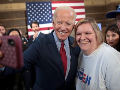 DAVENPORT, IOWA - OCTOBER 16: Democratic Presidential candidate former vice president Joe