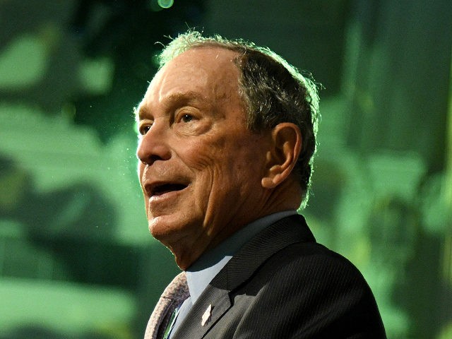 NEW YORK, NEW YORK - OCTOBER 17: Honoree Michael Bloomberg speaks onstage during the Hudso