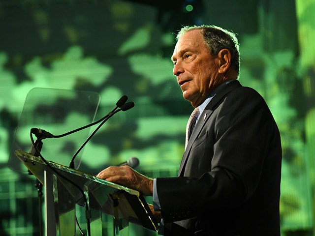 NEW YORK, NEW YORK - OCTOBER 17: Honoree Michael Bloomberg speaks onstage during the Hudso