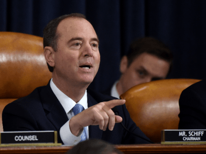 Democratic Chairman of the House Permanent Select Committee on Intelligence Adam Schiff speaks before the House Permanent Select Committee on Intelligence hearing on the impeachment inquiry into US President Donald J. Trump on Capitol Hill in Washington, on November 13,2019. - Donald Trump faces the most perilous challenge of his …