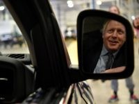 COVENTRY, ENGLAND - NOVEMBER 13: Prime Minister Boris Johnson sits in an electric taxi during his Conservative party general election campaign visit to the London Electric Vehicle Company (LEVC) in Coventry on November 13, 2019 in Coventry, England. The PM is due to address an election rally in Coventry for …