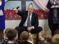 TAUNTON, ENGLAND - NOVEMBER 14: British Prime Minister Boris Johnson visits West Monkton CEVC Primary School on a General Election campaign trail on November 14, 2019 in Taunton, England. (Photo by Frank Augstein - WPA Pool/Getty Images)