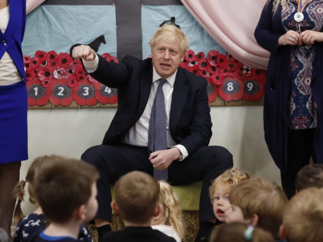 TAUNTON, ENGLAND - NOVEMBER 14: British Prime Minister Boris Johnson visits West Monkton C