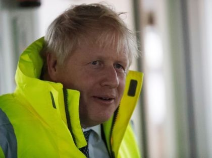 Britain's Prime Minister Boris Johnson takes a tour of Bristol port in a tug boat during a General Election campaign stop in southwest England on November 14, 2019. (Photo by Frank Augstein / POOL / AFP) (Photo by FRANK AUGSTEIN/POOL/AFP via Getty Images)