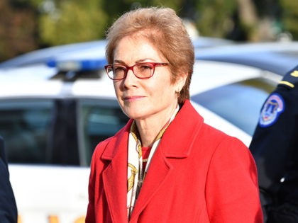 US Ex-ambassador to Ukraine Marie Yovanovitch arrives to testify at US President Donald Tr