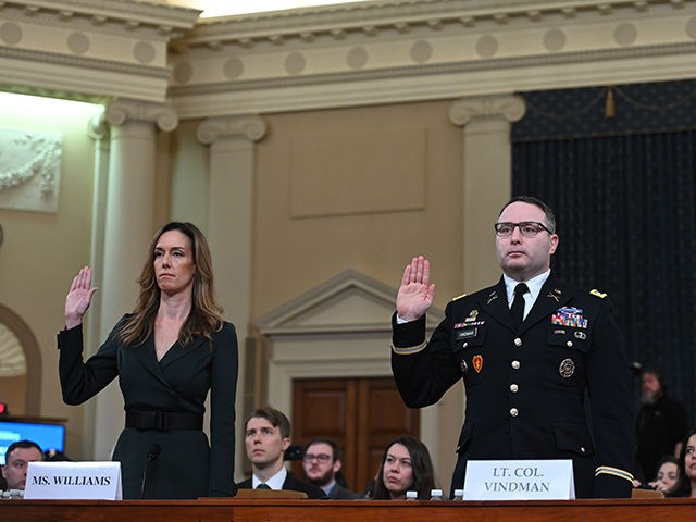 National Security Council Ukraine expert Lieutenant Colonel Alexander Vindman and Jennifer
