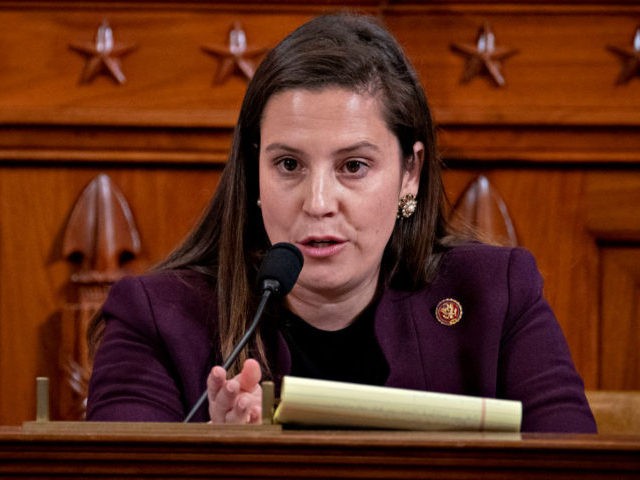 WASHINGTON, DC - NOVEMBER 21: Representative Elise Stefanik, a Republican from New York, questions witnesses during a House Intelligence Committee impeachment inquiry hearing on Capitol Hill November 21, 2019 in Washington, DC. The committee heard testimony during the fifth day of open hearings in the impeachment inquiry against U.S. President …