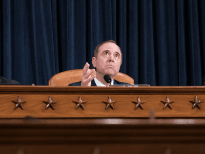 House Intelligence Committee Chairman Rep. Adam Schiff (D-CA) delivers closing remarks at the end of an impeachment inquiry hearing in the Longworth House Office Building on Capitol Hill November 21, 2019 in Washington, DC. The committee heard testimony during the fifth day of open hearings in the impeachment inquiry against …