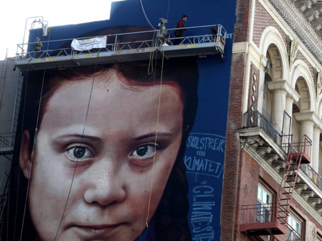 SAN FRANCISCO, CALIFORNIA - NOVEMBER 11: A view of a new four-story-high mural of Swedish