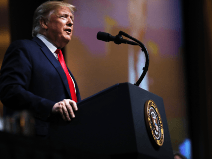 US President Donald Trump speaks at the Economic Club of New York on November 12, 2019 in