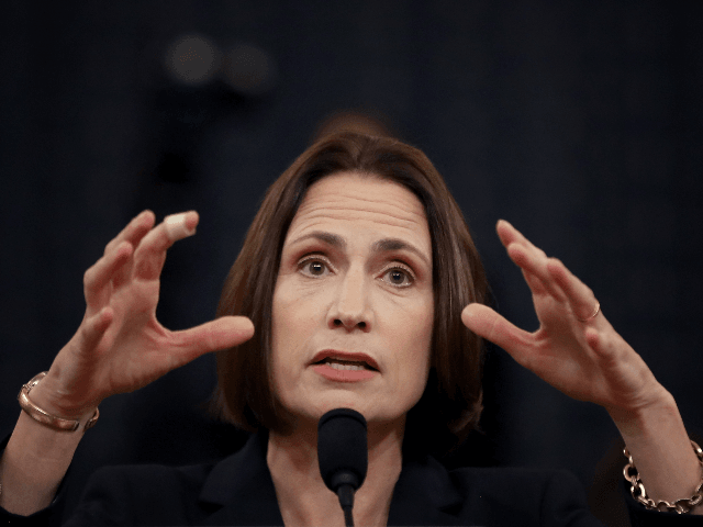 Fiona Hill, the National Security Council’s former senior director for Europe and Russia testifies before the House Intelligence Committee in the Longworth House Office Building on Capitol Hill November 21, 2019 in Washington, DC. The committee heard testimony during the fifth day of open hearings in the impeachment inquiry against …