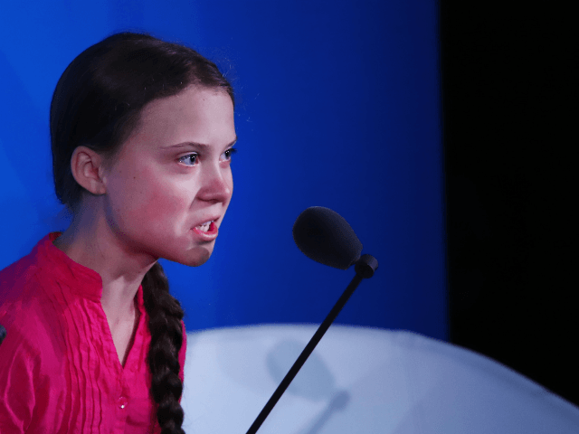 NEW YORK, NEW YORK - SEPTEMBER 23: Greta Thunberg speaks at the United Nations (U.N.) where world leaders are holding a summit on climate change on September 23, 2019 in New York City. While the U.S. will not be participating, China and about 70 other countries are expected to make …