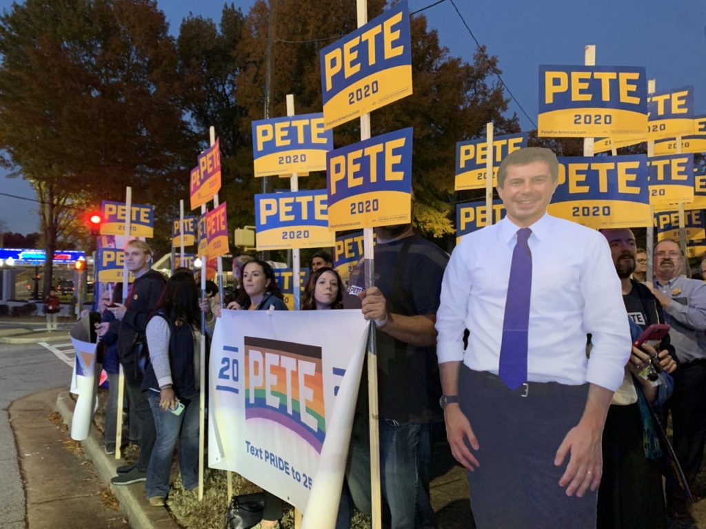 Pete Buttigieg supporters in Atlanta (Joel Pollak / Breitbart News)