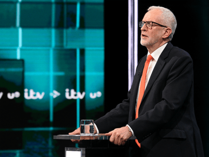 SALFORD, ENGLAND - NOVEMBER 19: (AVAILABLE FOR EDITORIAL USE UNTIL DECEMBER 19, 2019) In this handout image supplied by ITV, Leader of the Labour Party Jeremy Corbyn answers questions during the ITV Leaders Debate at Media Centre on November 19, 2019 in Salford, England. This evening ITV hosted the first …
