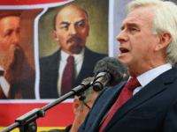 LONDON, ENGLAND - MAY 01: Shadow Chancellor John McDonnell speaks to Union members in Trafalgar Square as they take part in the Labour Day March on May 1, 2019 in London, England. The Labour Day March through central London coincides with International Workers Day and campaigns for workers rights and …