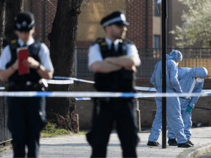 LONDON, ENGLAND - FEBRUARY 22: Forensic police officers attend the Marcus Lipton Youth Club in Minet Road, southwest London after a 23-year-old man was fatally stabbed yesterday on February 22, 2019 in London, England. No-one has yet been arrested in connection with the latest murder. (Photo by Leon Neal/Getty Images)