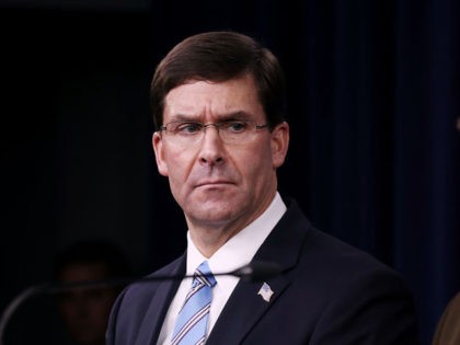 ARLINGTON, VIRGINIA - OCTOBER 28: U.S. Defense Secretary Mark Esper (L) and Chairman of the Joint Chiefs of Staff Gen. Mark Milley hold a news conference at the Pentagon the day after it was announced that Abu Bakr al-Baghdadi was killed in a U.S. raid in Syria October 28, 2019 …